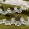 1 Yard Beaded Lace Trimming on Organza | 2.5" Wide | Elegant Embroidered Trim for Bridal, Evening & Dancewear